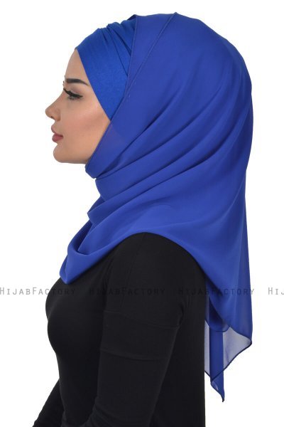 Alva - Hijab & Bonnet Pratique Bleu