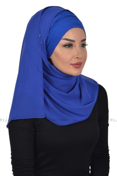 Alva - Hijab & Bonnet Pratique Bleu