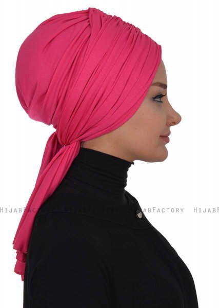 Amy - Turban En Coton Fuchsia - Ayse Turban