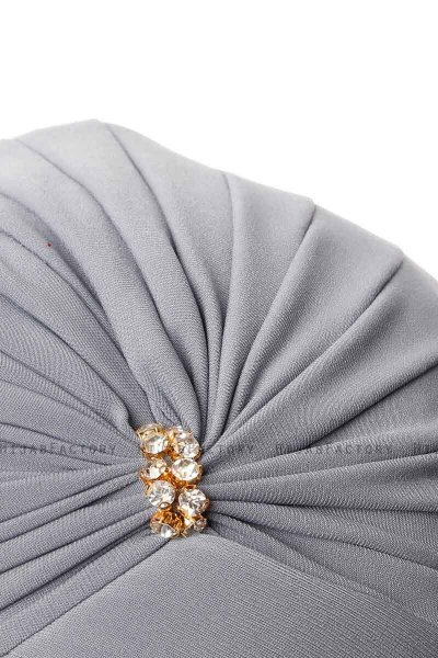 Arwa - Turban Crepe Chiffon Gris - Sehr-i Sal