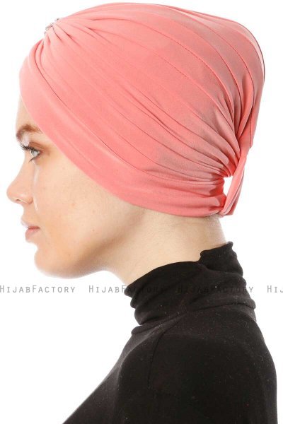 Arwa - Turban Crepe Chiffon Framboise - Sehr-i Sal