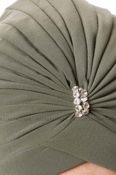 Arwa - Turban Crepe Chiffon Kaki - Sehr-i Sal