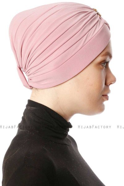 Arwa - Turban Crepe Chiffon Rose Foncé - Sehr-i Sal