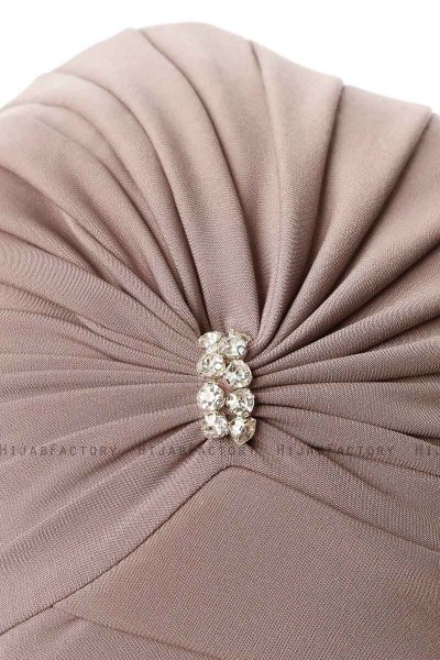 Arwa - Turban Crepe Chiffon Taupe - Sehr-i Sal