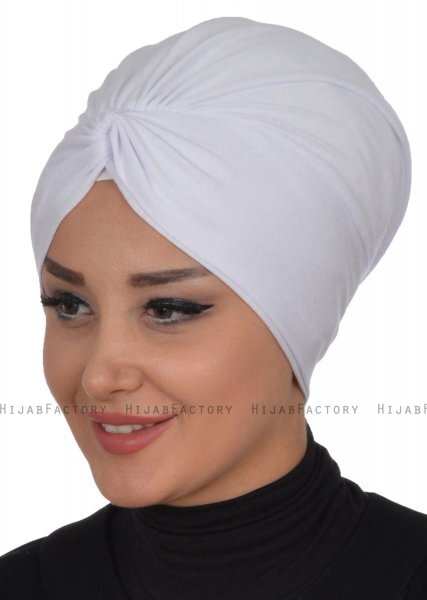 Astrid - Turban En Coton Blanc - Ayse Turban