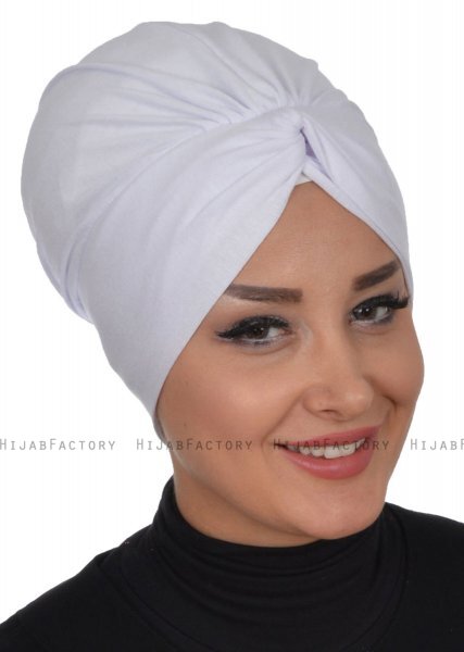 Astrid - Turban En Coton Blanc - Ayse Turban