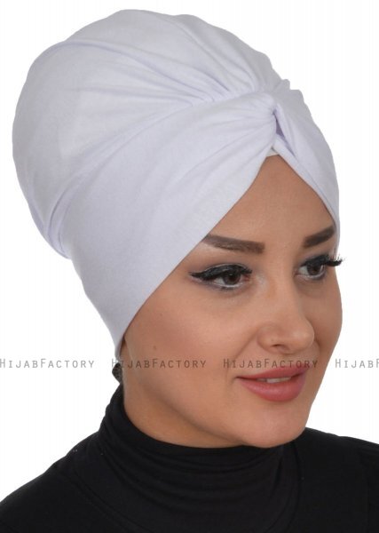 Astrid - Turban En Coton Blanc - Ayse Turban