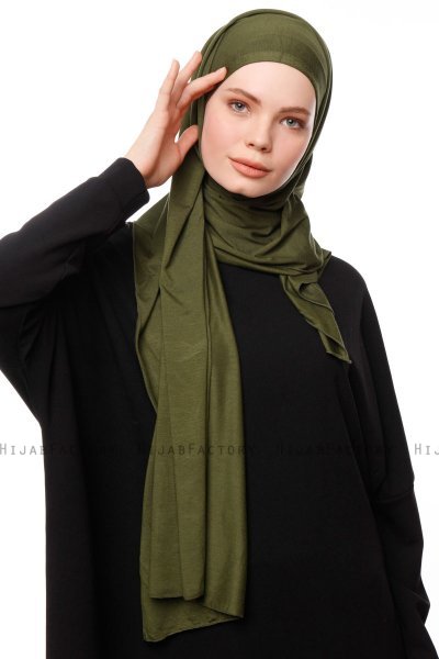Asya - Hijab Pratique Viscose Kaki
