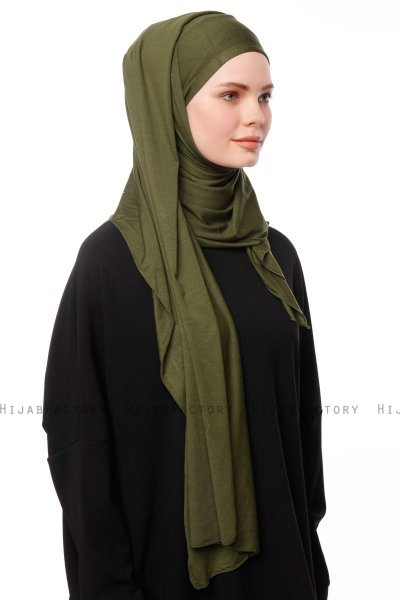 Asya - Hijab Pratique Viscose Kaki