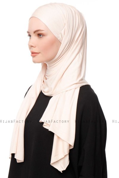 Asya - Hijab Pratique Viscose Beige Clair