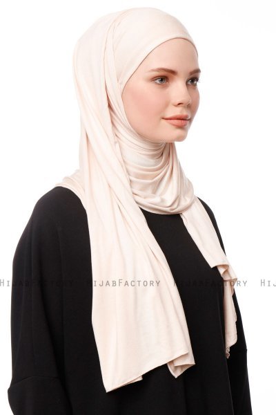 Asya - Hijab Pratique Viscose Beige Clair