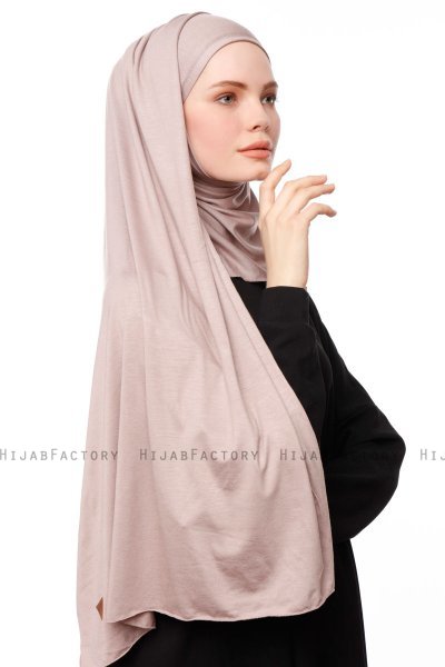 Asya - Hijab Pratique Viscose Gris Pierre