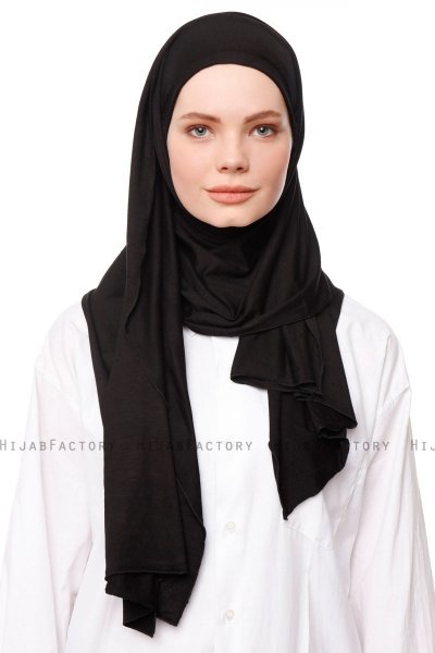 Asya - Hijab Pratique Viscose Noir