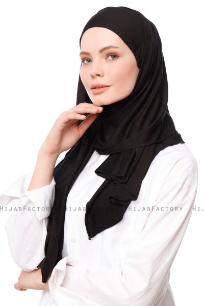 Asya - Hijab Pratique Viscose Noir