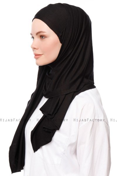 Asya - Hijab Pratique Viscose Noir
