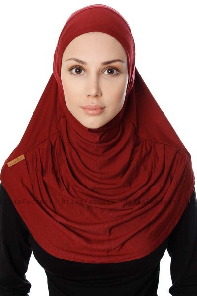Ava - Hijab Al Amira Bordeaux One-Piece - Ecardin