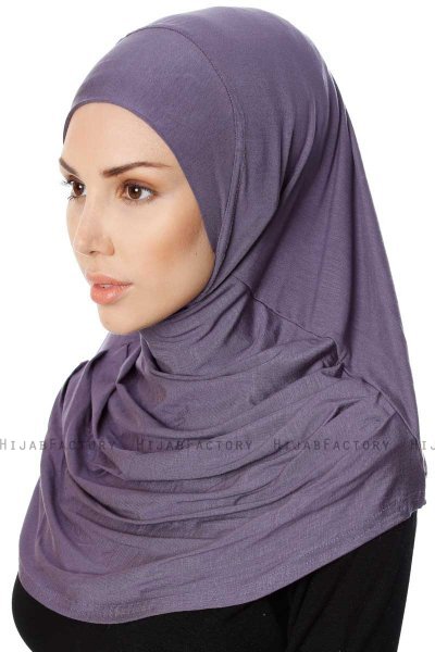 Ava - Hijab Al Amira Violet One-Piece - Ecardin