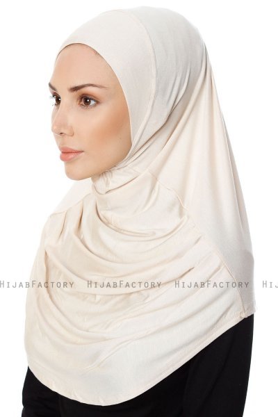 Ava - Hijab Al Amira Beige Clair One-Piece - Ecardin