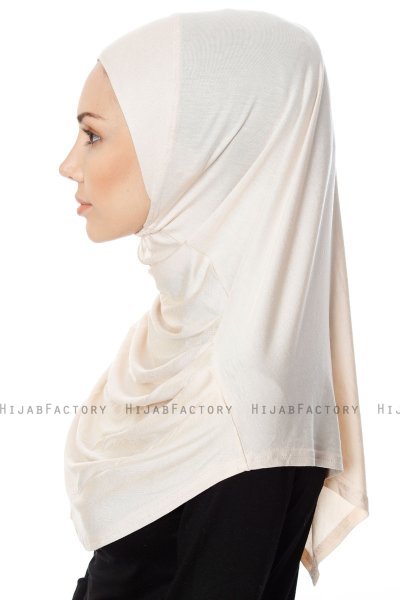 Ava - Hijab Al Amira Beige Clair One-Piece - Ecardin