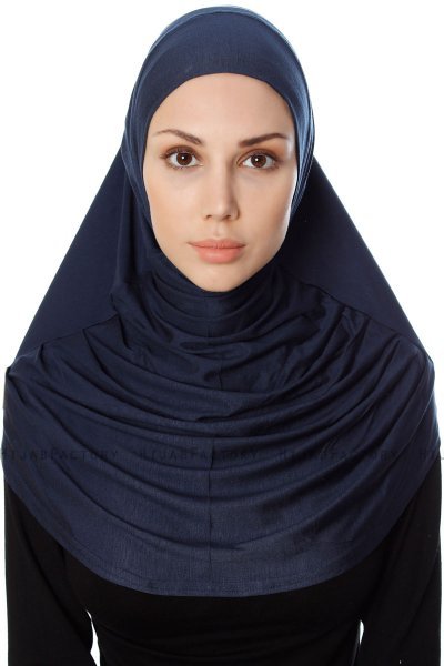 Ava - Hijab Al Amira Bleu Marin One-Piece - Ecardin