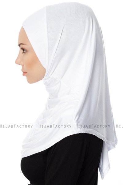 Ava - Hijab Al Amira Blanc One-Piece - Ecardin