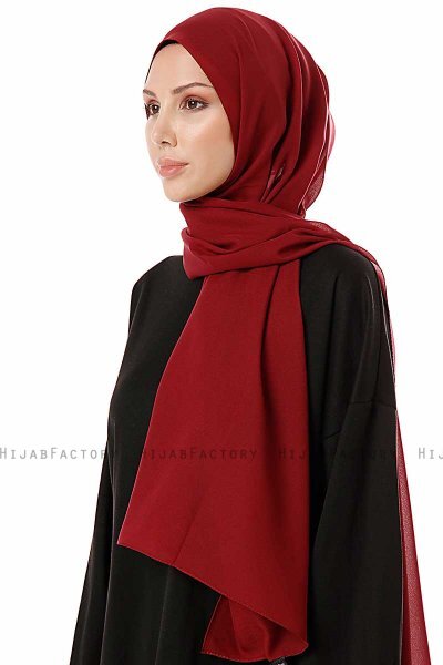 Ayla - Hijab Chiffon Bordeaux