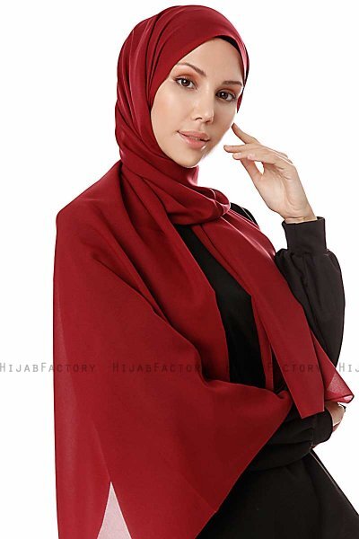 Ayla - Hijab Chiffon Bordeaux