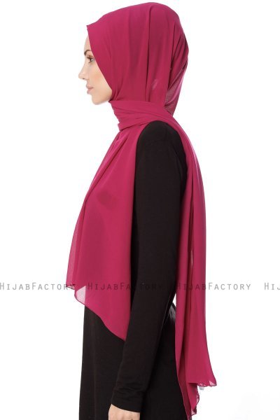 Ayla - Hijab Chiffon Cerise