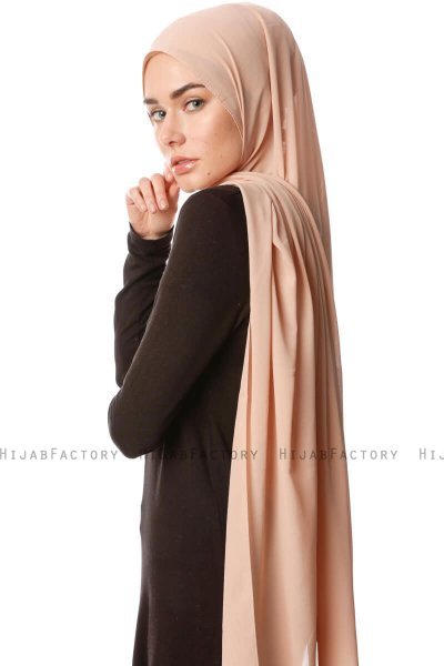 Ayla - Hijab Chiffon Marron Clair