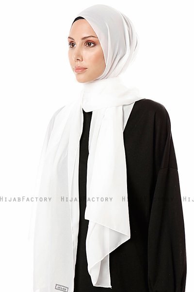 Ayla - Hijab Chiffon Blanc Cassé