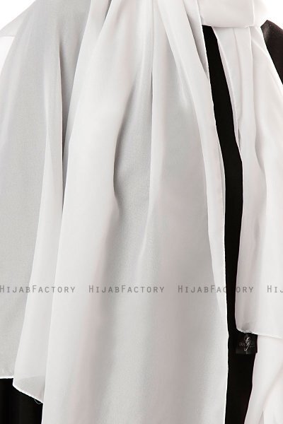 Ayla - Hijab Chiffon Blanc Cassé