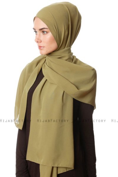 Ayla - Hijab Chiffon Olive Verte