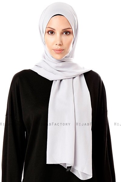 Ayla - Hijab Chiffon Argent