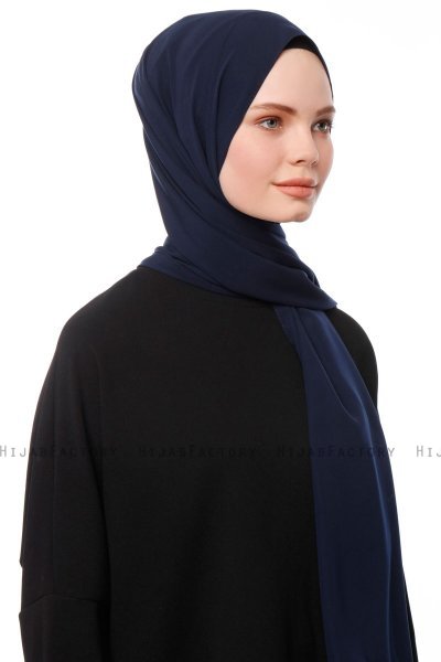 Aylin - Hijab Medine Silk Bleu Marin - Gülsoy