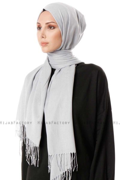 Aysel - Hijab Pashmina Gris Clair - Gülsoy