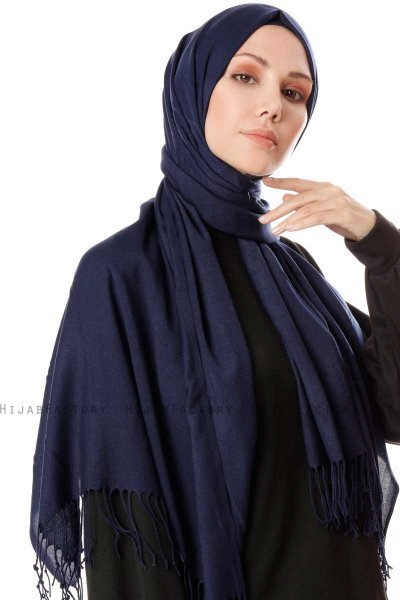Aysel - Hijab Pashmina Bleu Marin - Gülsoy