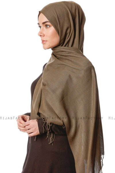 Aysel - Hijab Pashmina Caqui Foncé - Gülsoy