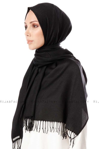 Aysel - Hijab Pashmina Noir - Gülsoy