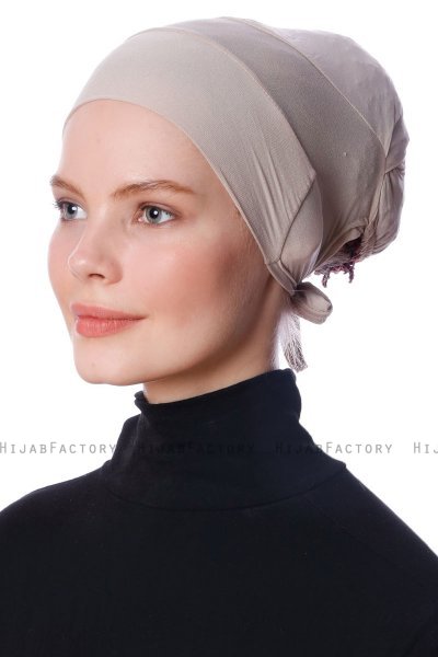 Azra - Bonnet Parizien Taupe Clair - Ecardin