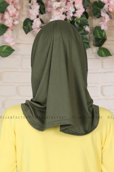 Wilda - Hijab En Coton Kaki