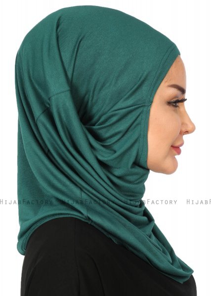 Wilda - Hijab En Coton Vert Foncé