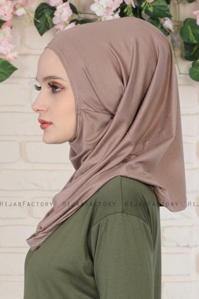 Wilda - Hijab En Coton Taupe