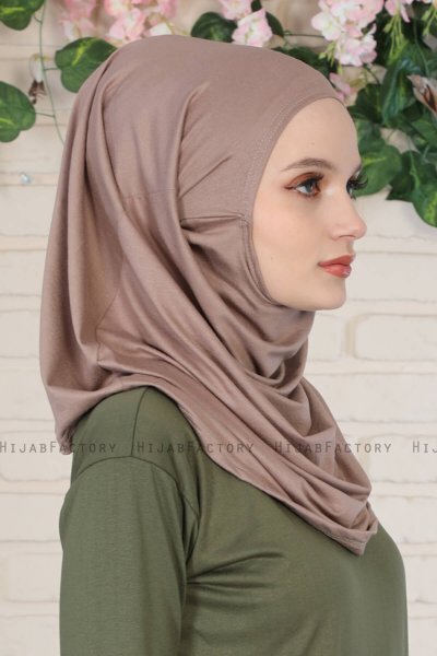 Wilda - Hijab En Coton Taupe