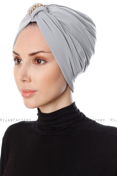 Bahar - Turban Gris Clair