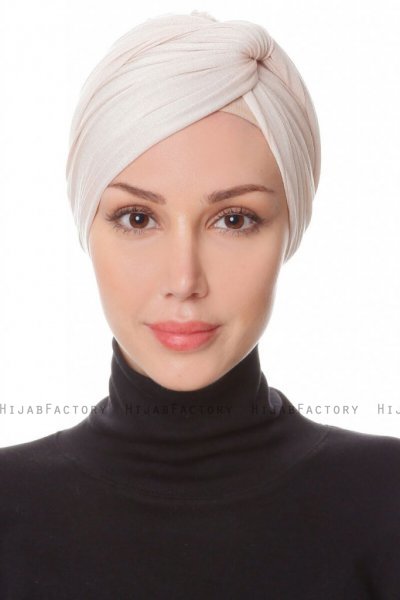 Belinay Creme Turban Hijab Ecardin 201805a