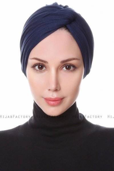 Belinay Marinblå Turban Hijab Ecardin 201803a