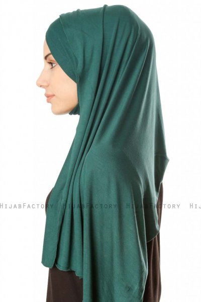 Betul - Hijab 1X Jersey Vert Foncé - Ecardin