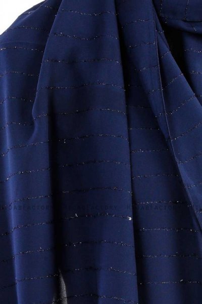 Burcu Marinblå Chiffon Hijab Sjal Madame Polo 130029-5