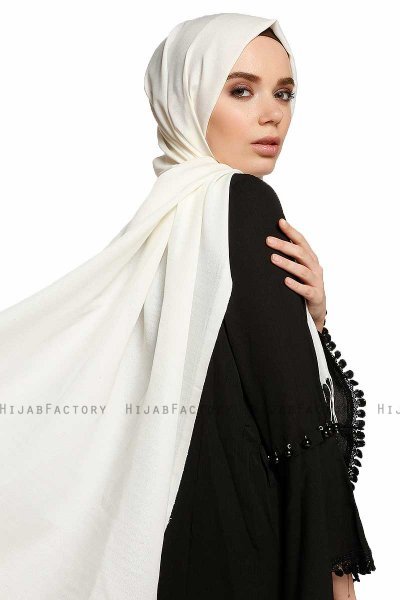 Buse - Hijab Blanc Cassé - Sehr-i Sal