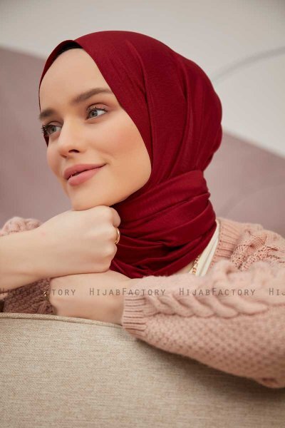 Ceyda - Hijab Cazz Rouge Foncé